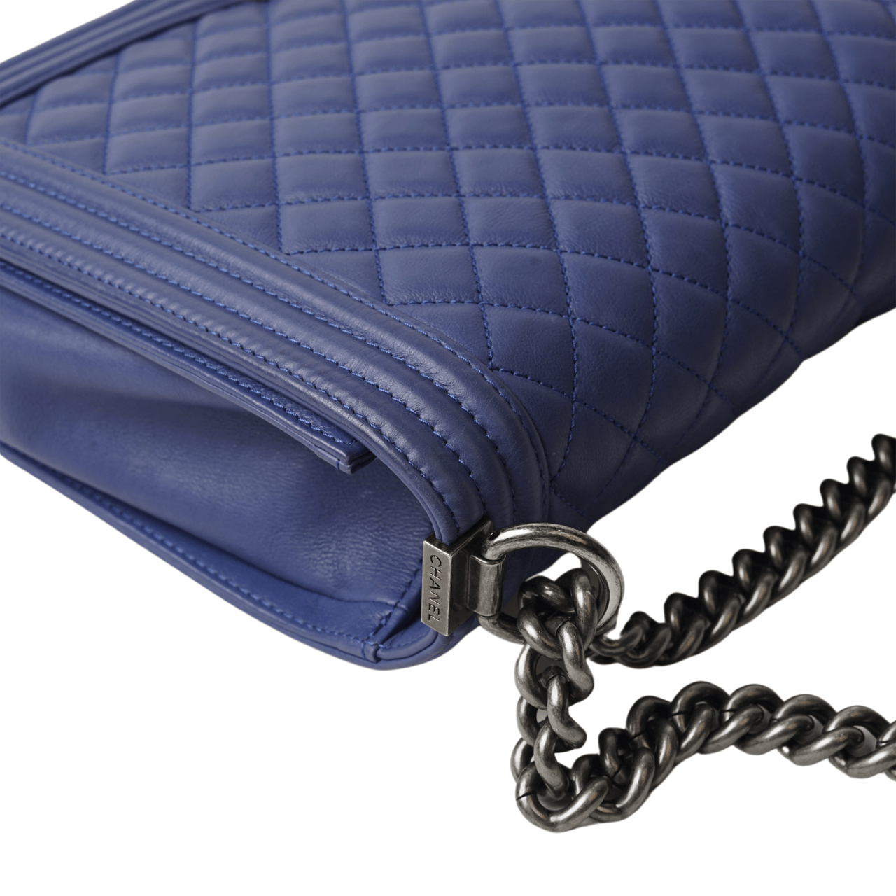 Chanel Quilted Boy Blue Shoulder Bag