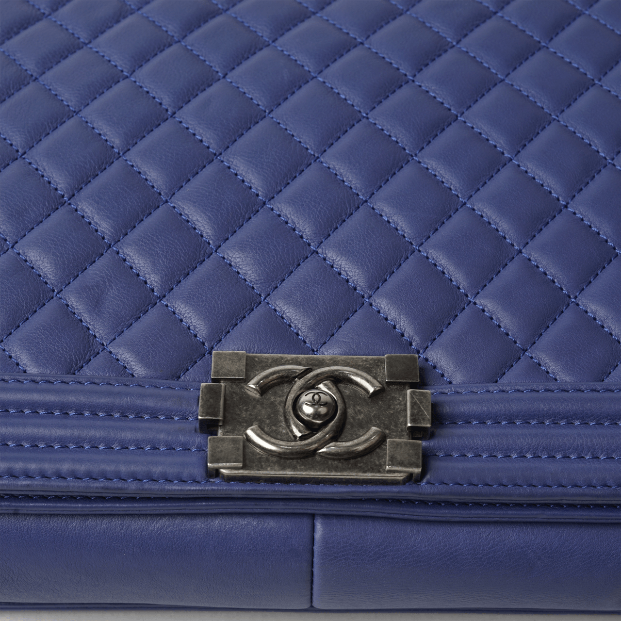 Chanel Quilted Boy Blue Shoulder Bag