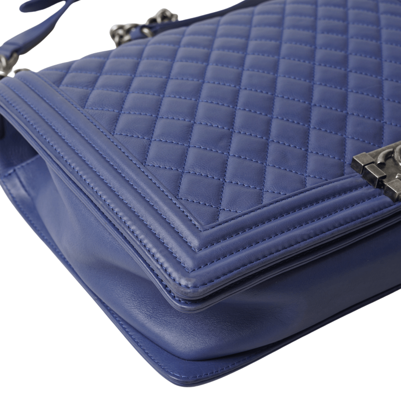 Chanel Quilted Boy Blue Shoulder Bag