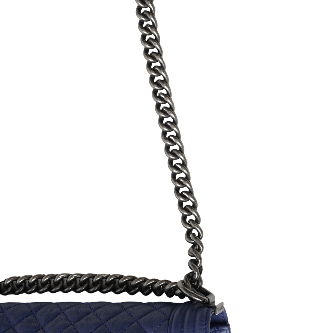 Chanel Quilted Boy Blue Shoulder Bag