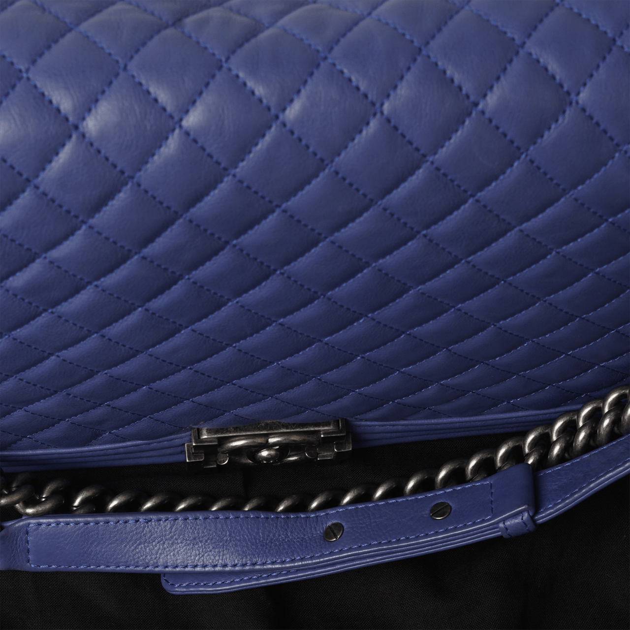 Chanel Quilted Boy Blue Shoulder Bag