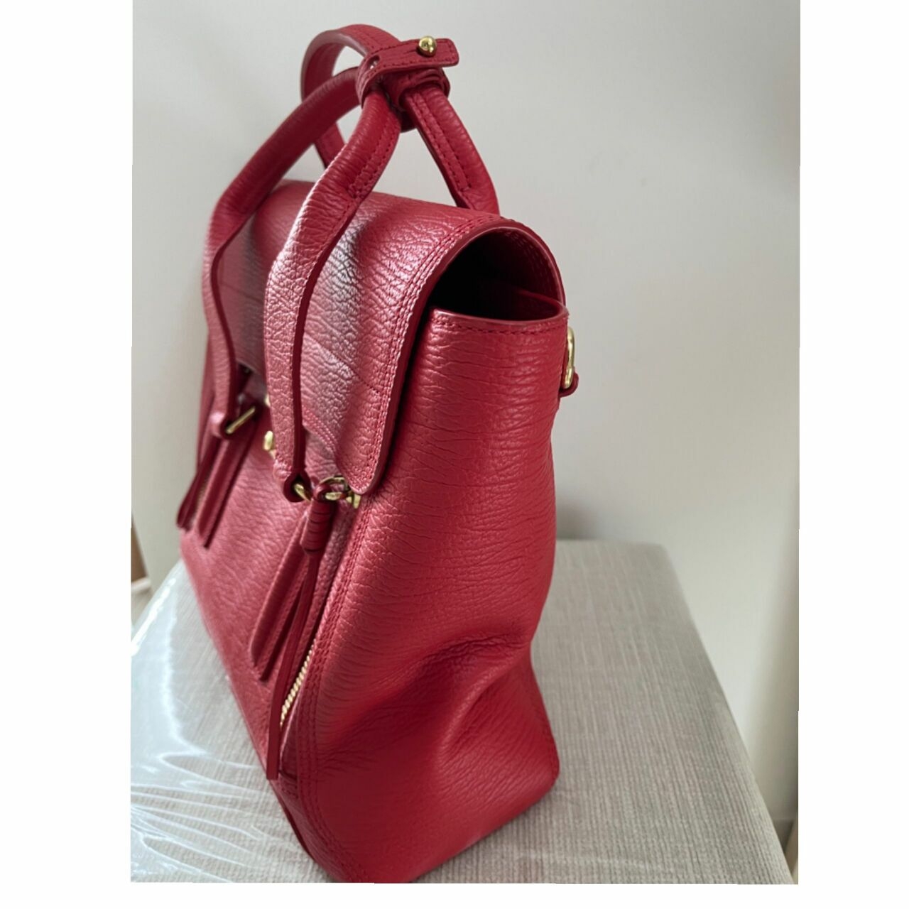 Medium Pashli Red Satchel