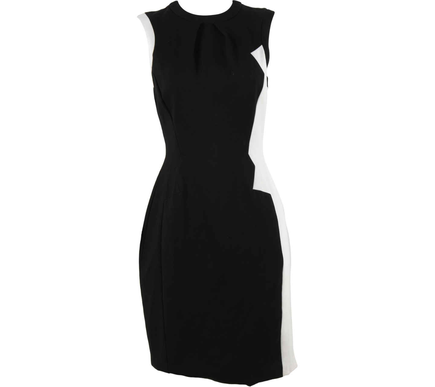 Karen Millen Black And White Sleeveless Midi Dress