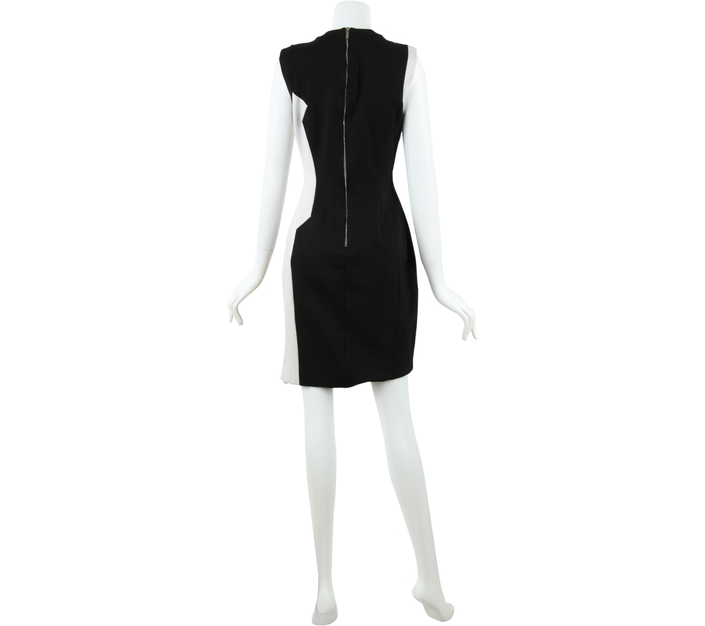 Karen Millen Black And White Sleeveless Midi Dress