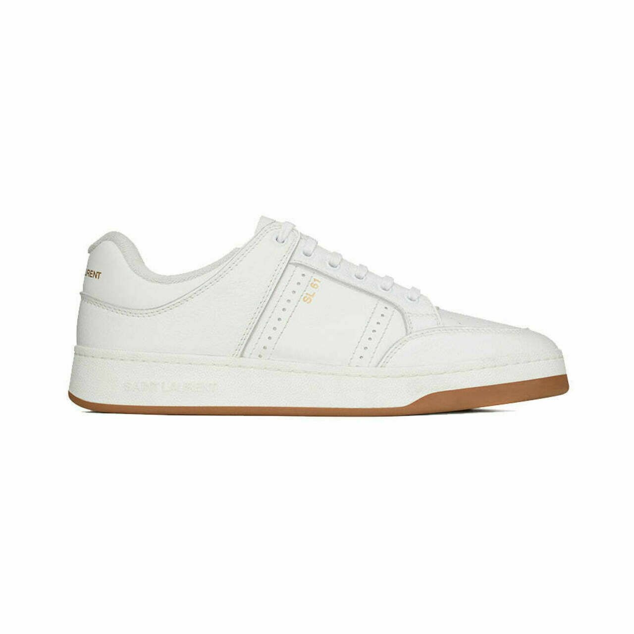 Saint Laurent SL-61 Low Top Sneakers White Grained Men