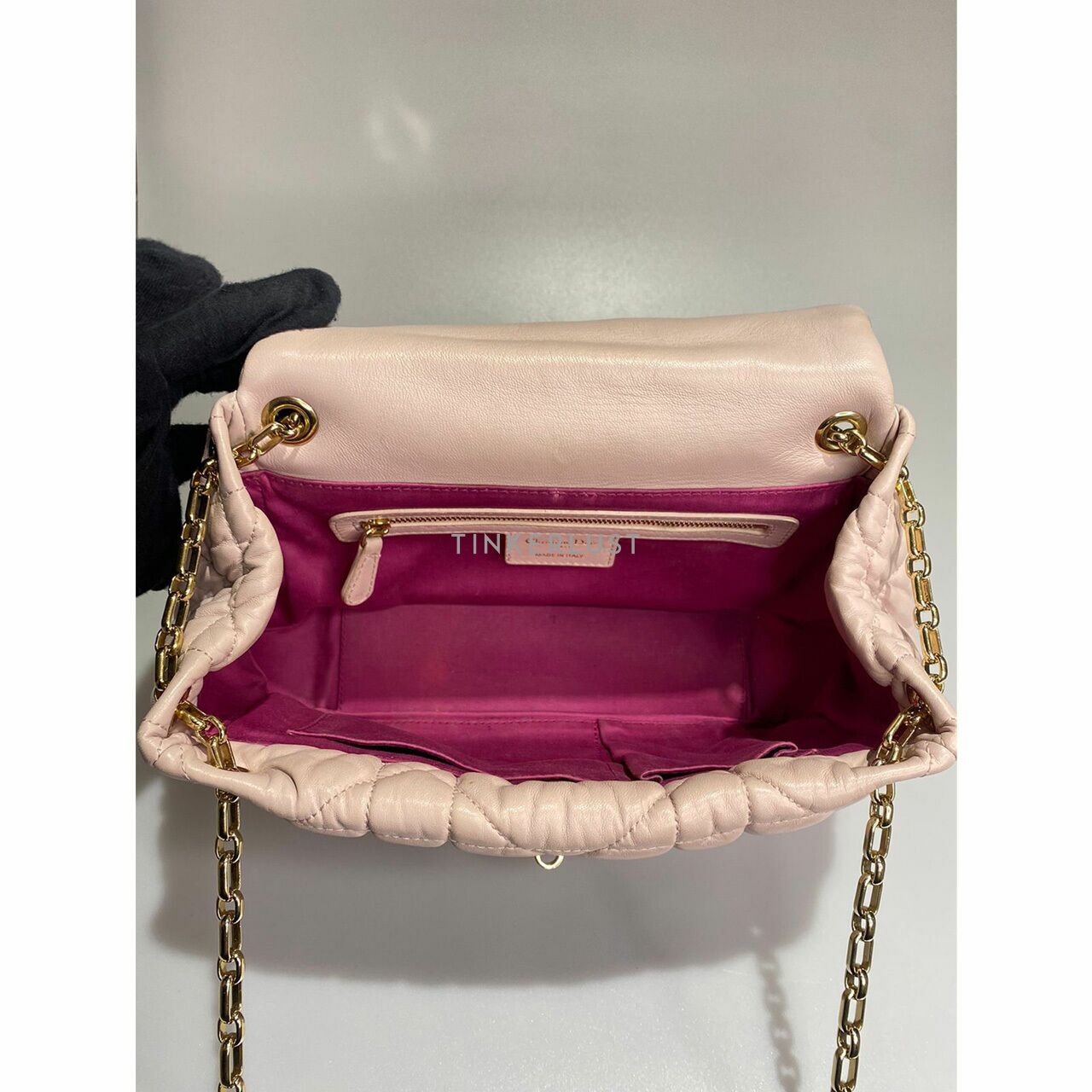 Christian Dior Milly La Forest in Light Pink GHW Shoulder Bag