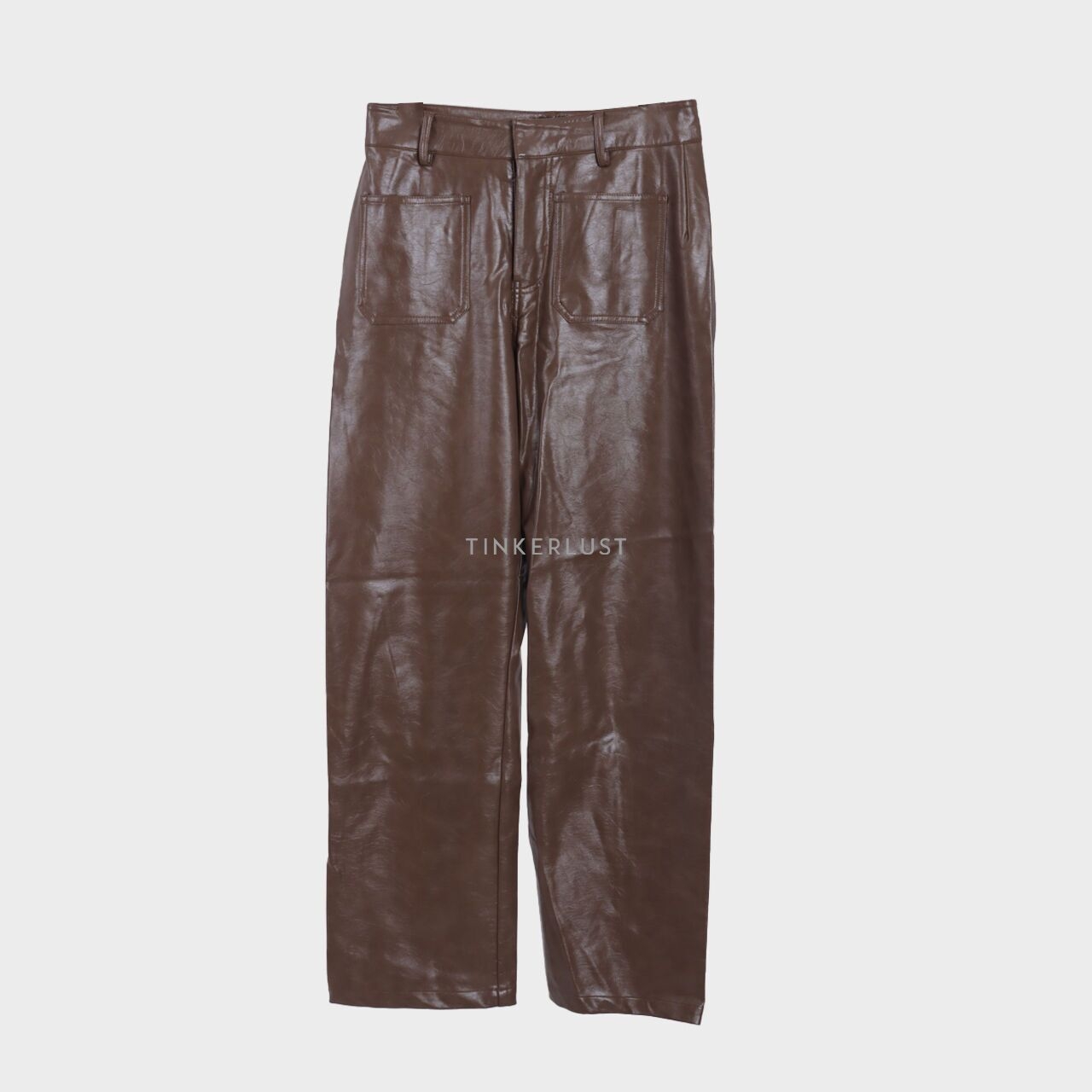 Duma Brown Leather Long Pants