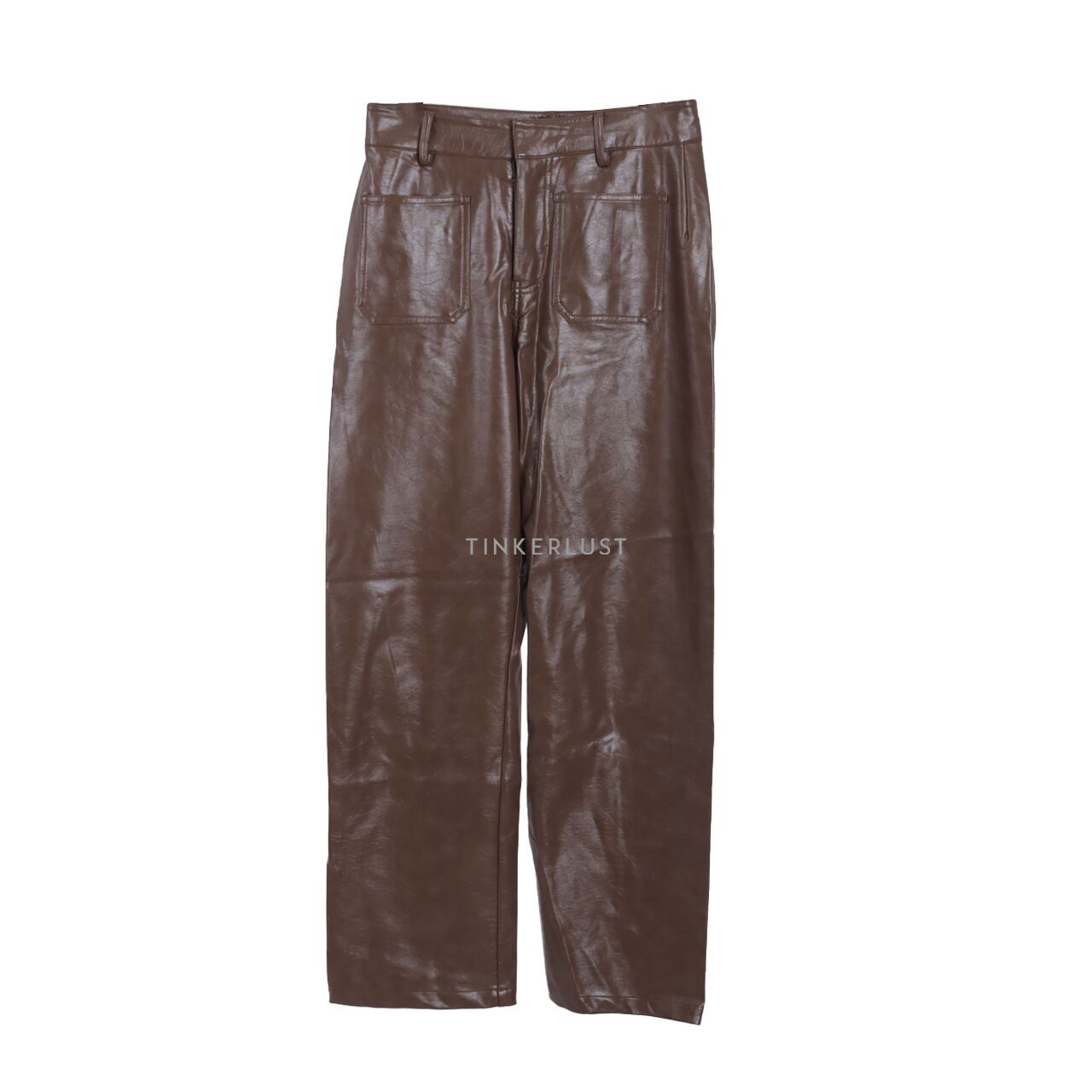 Duma Brown Leather Long Pants