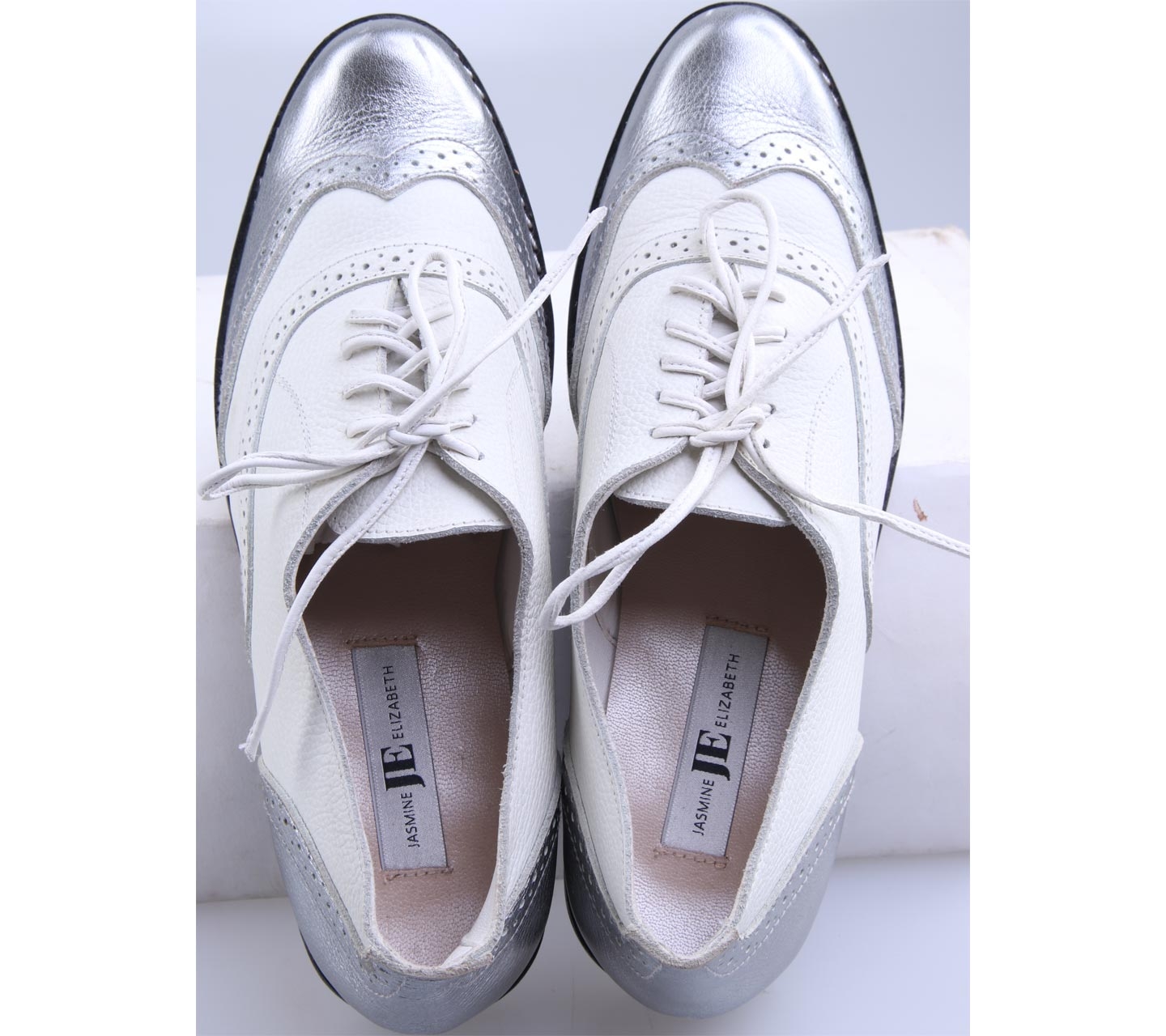 Jasmine Elizabeth White And Silver Sneakers