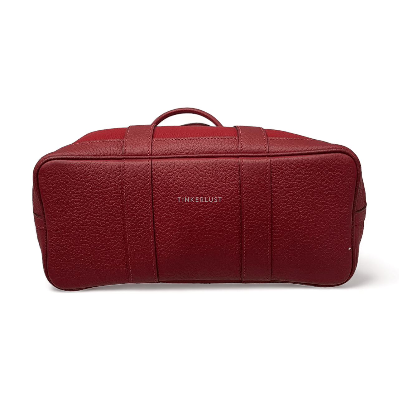 Hermes Garden Party 30 Canvas Red PHW #X 2016