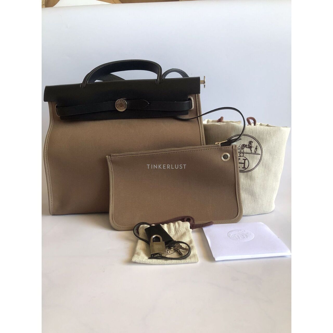 Hermes Herbag 31 Brown #X SHW Satchel