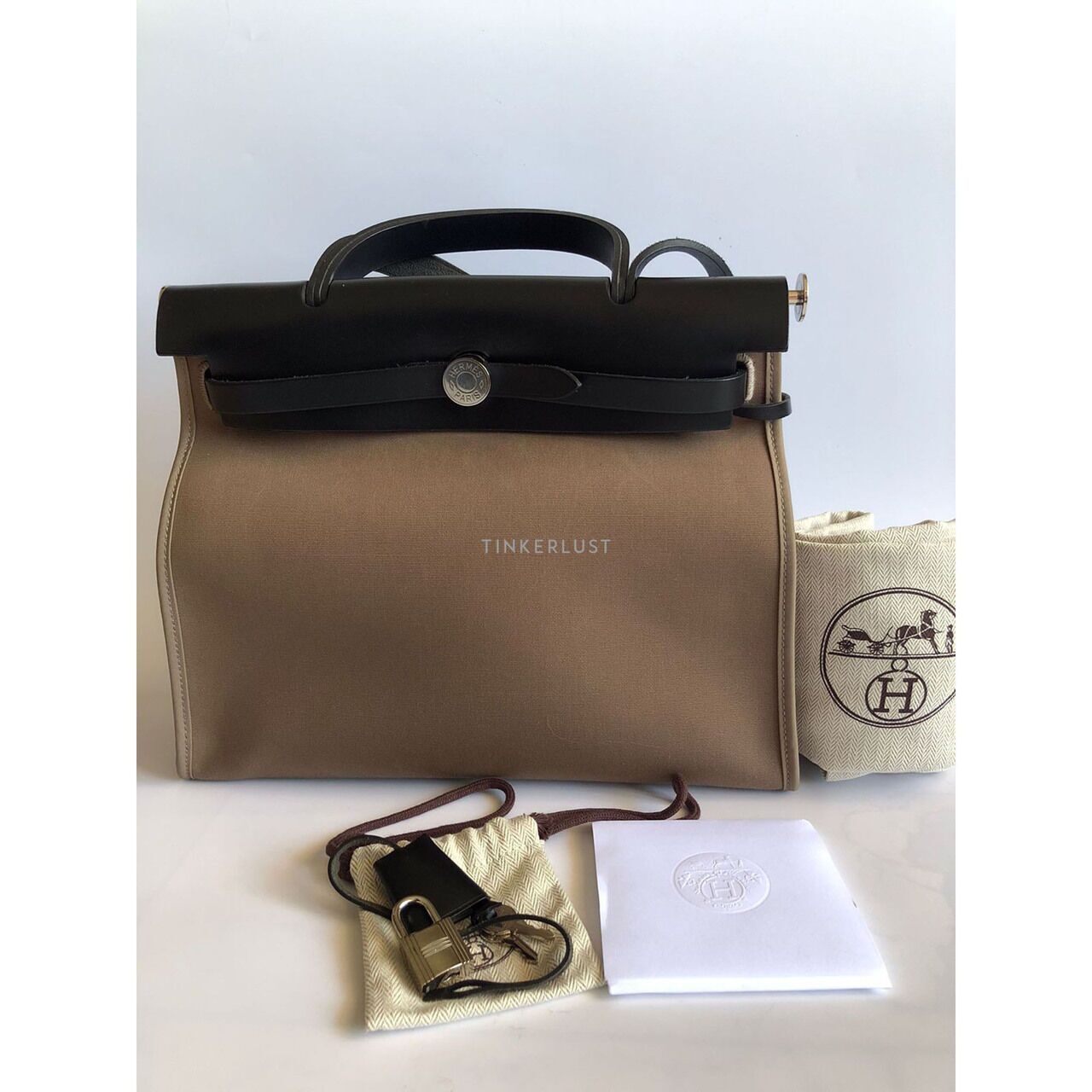 Hermes Herbag 31 Brown #X SHW Satchel