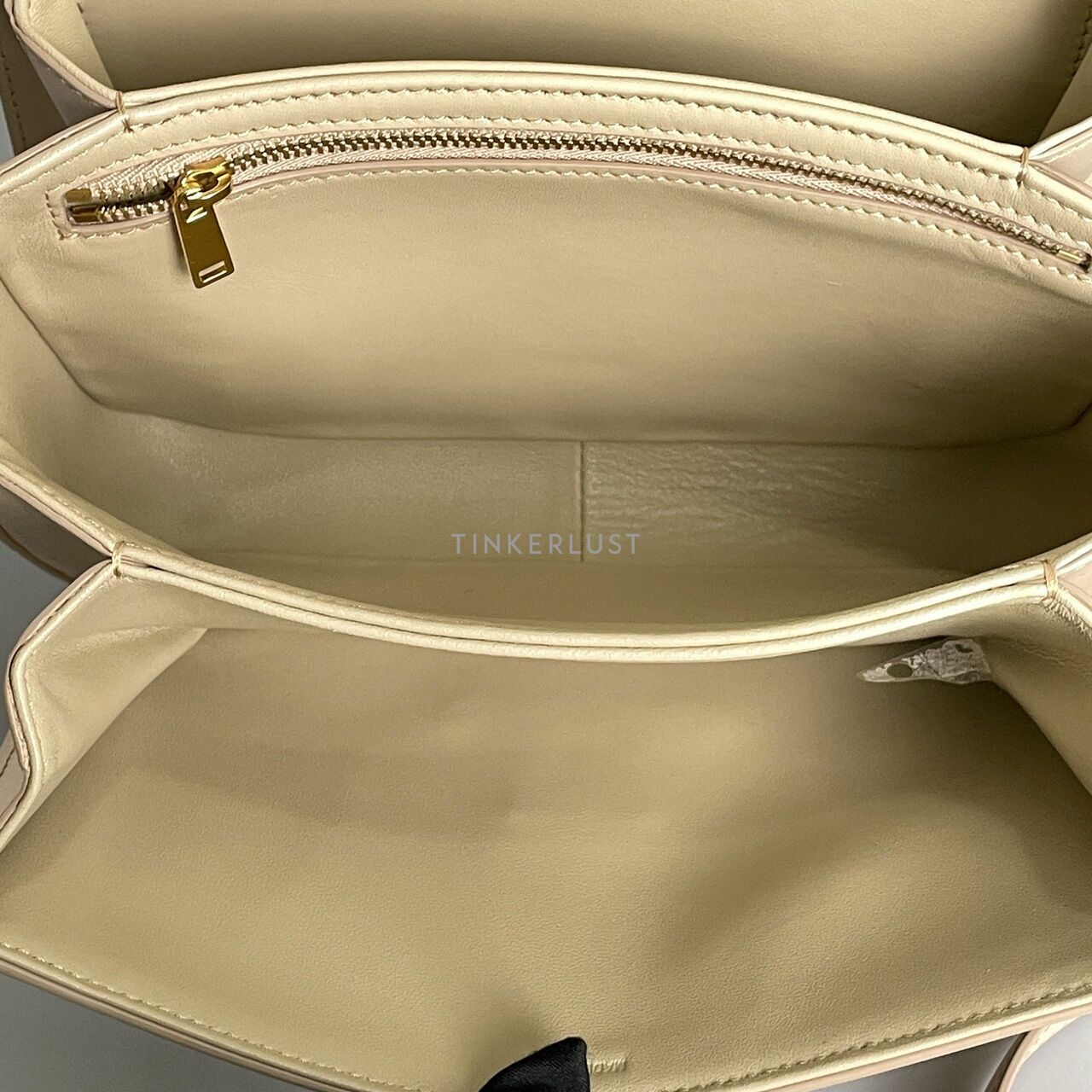 Celine Beige Smooth Leather Triomphe Medium Shoulder Bag