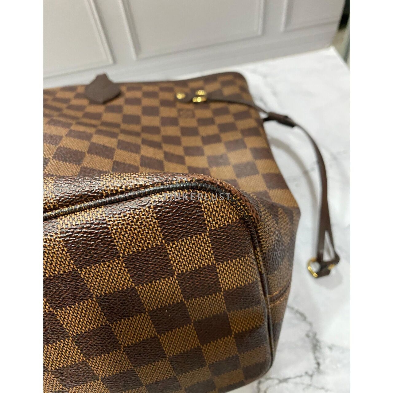 Louis Vuitton Neverfull Damier MM GHW 2015 Tote Bag