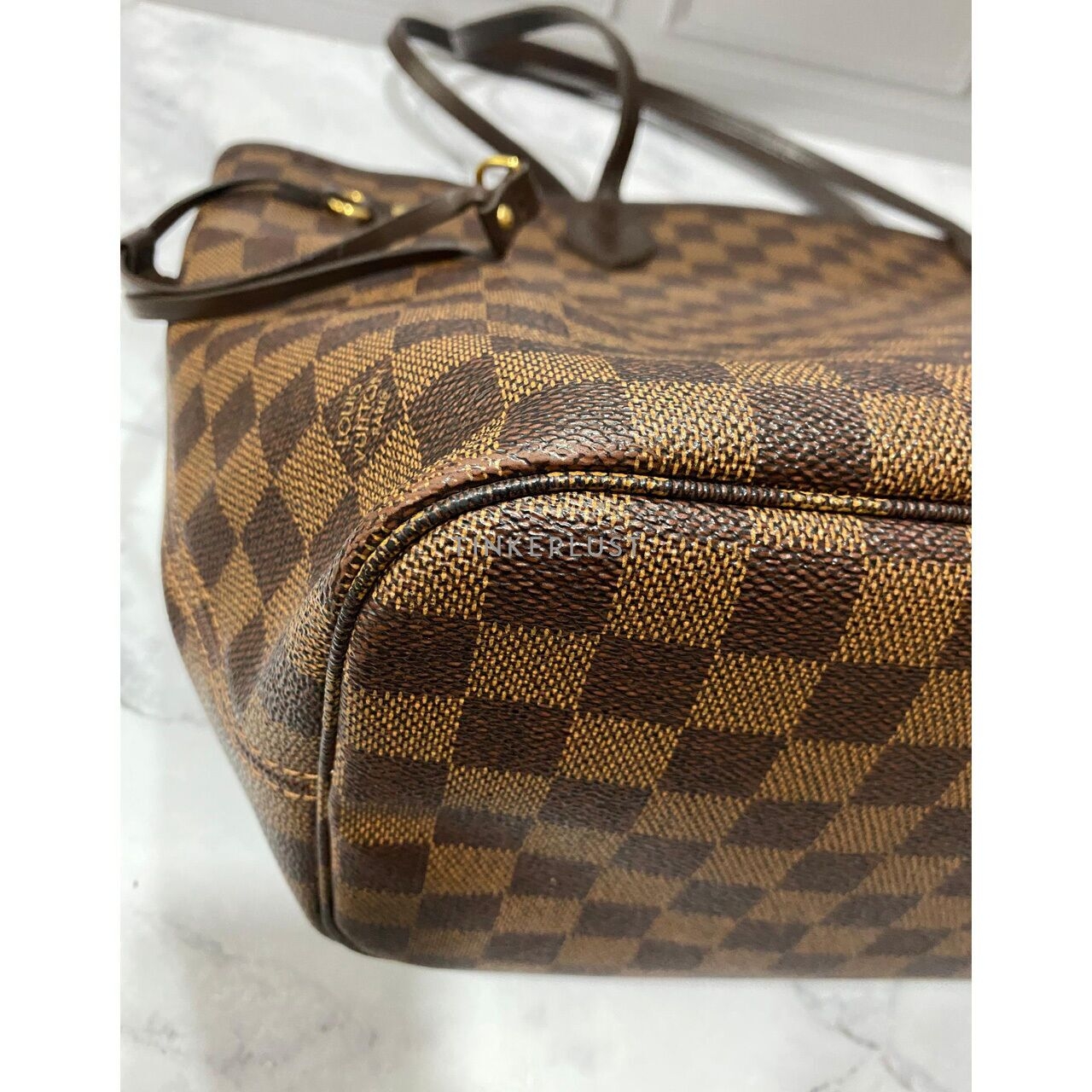 Louis Vuitton Neverfull Damier MM GHW 2015 Tote Bag