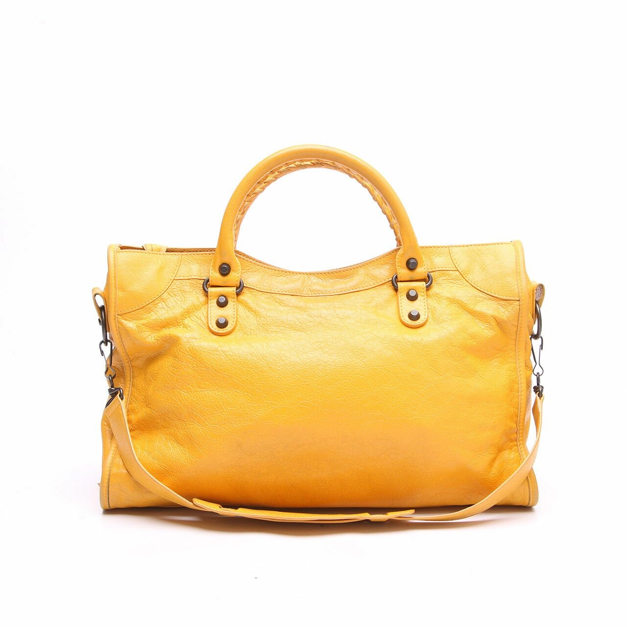 Balenciaga Classic City Yellow Satchel Bag