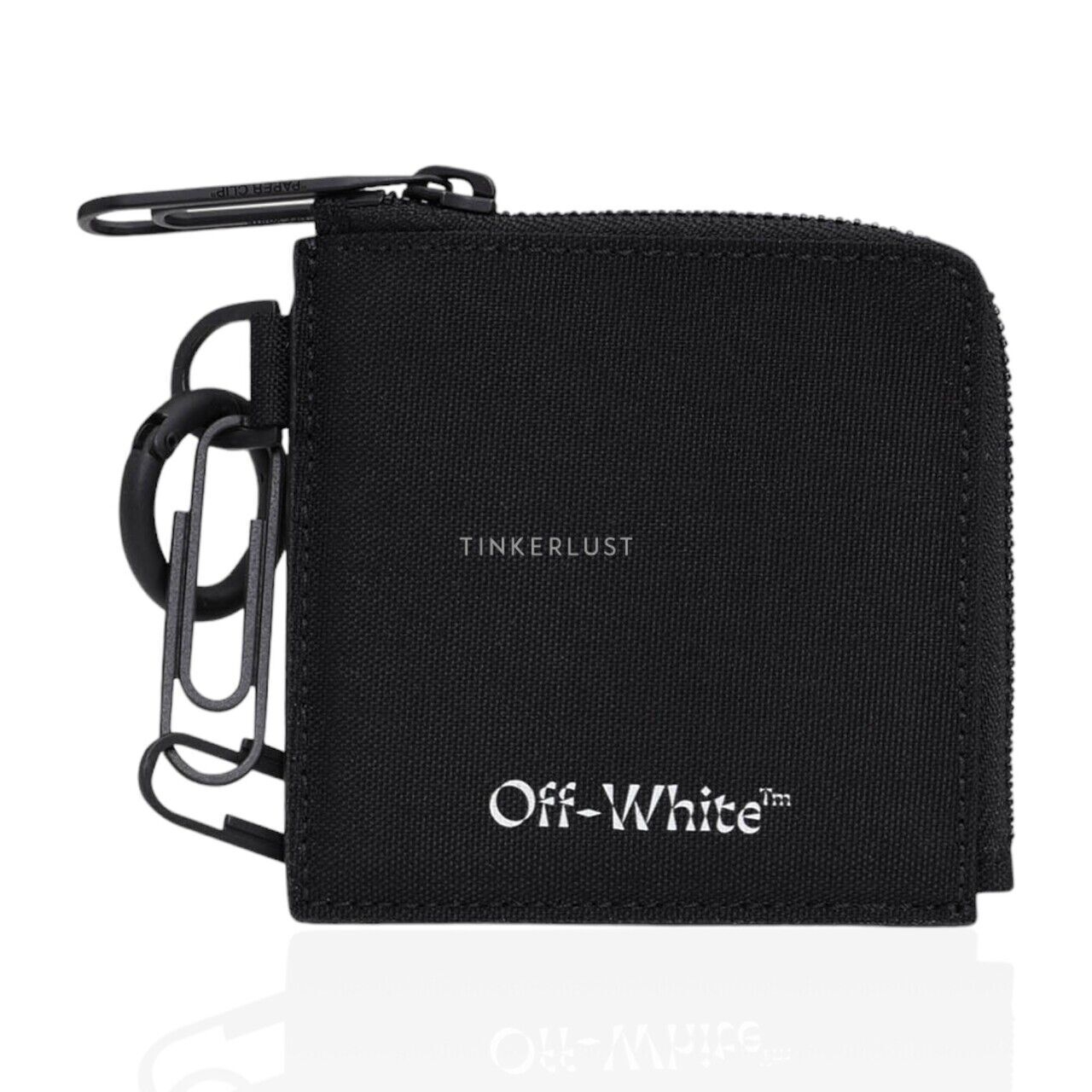 Off-White Zip Around  Black Chain Wallet