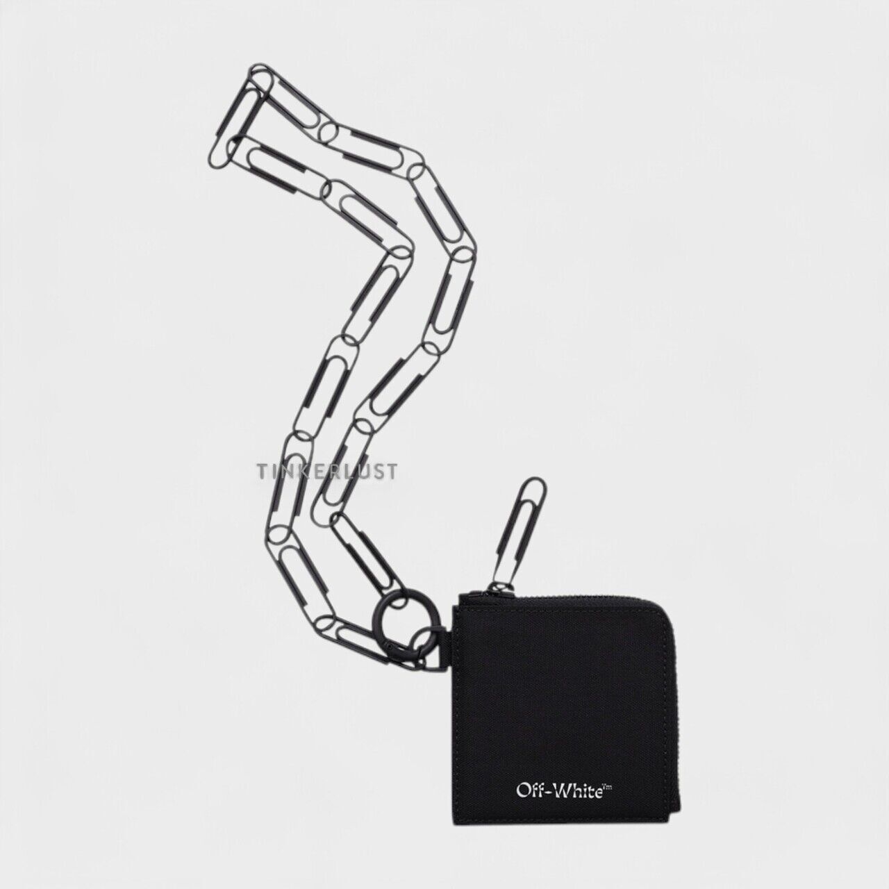 Off-White Zip Around  Black Chain Wallet