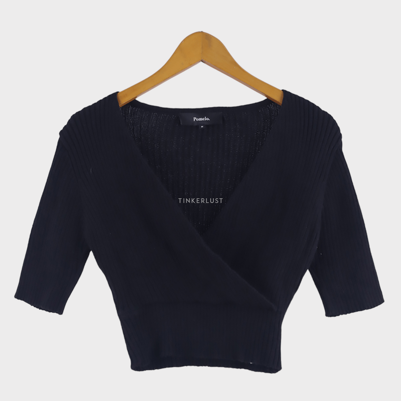 Pomelo. Black Knit Blouse