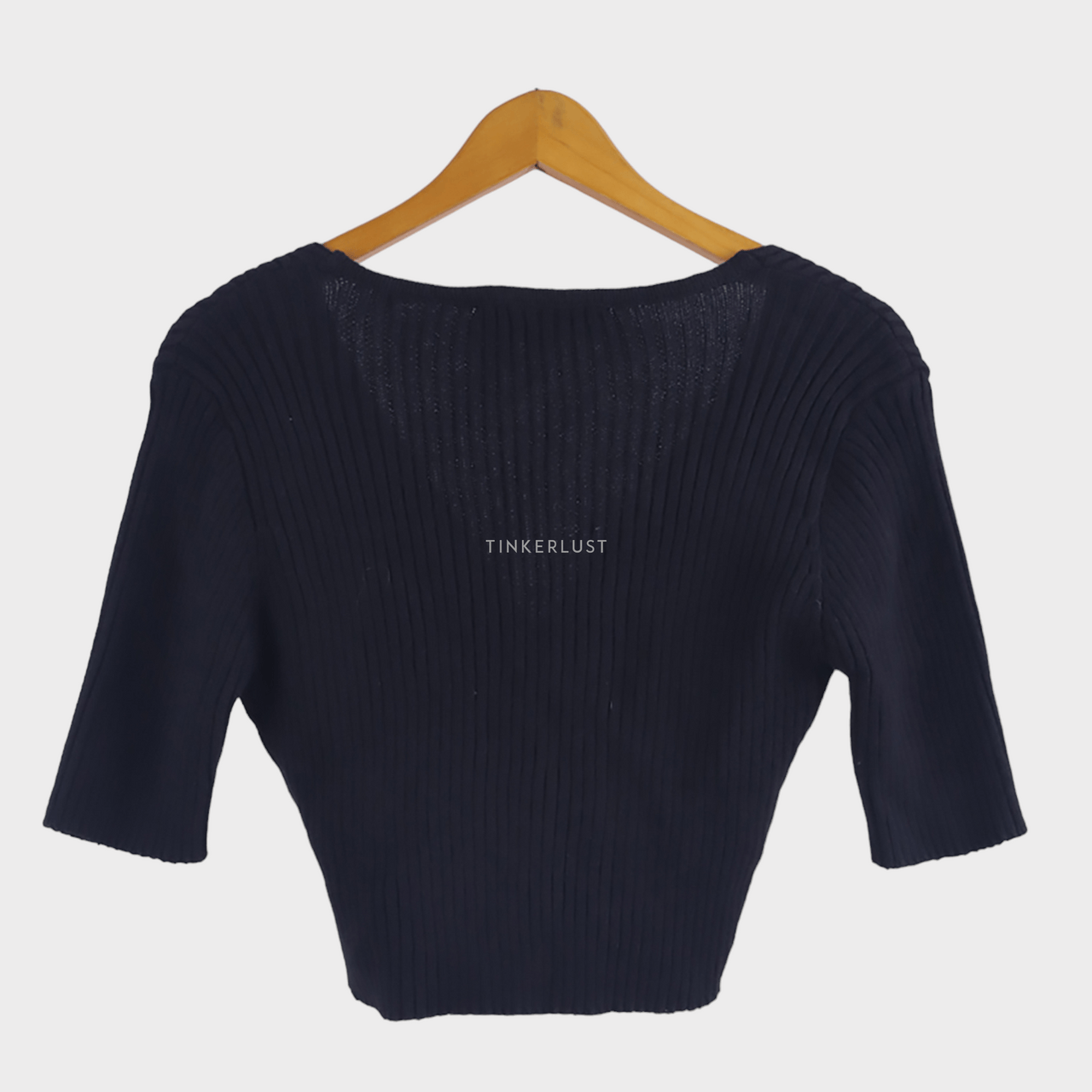 Pomelo. Black Knit Blouse