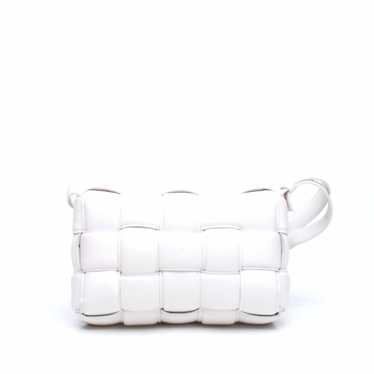 Bottega Veneta Paded Casette White Shoulder Bag