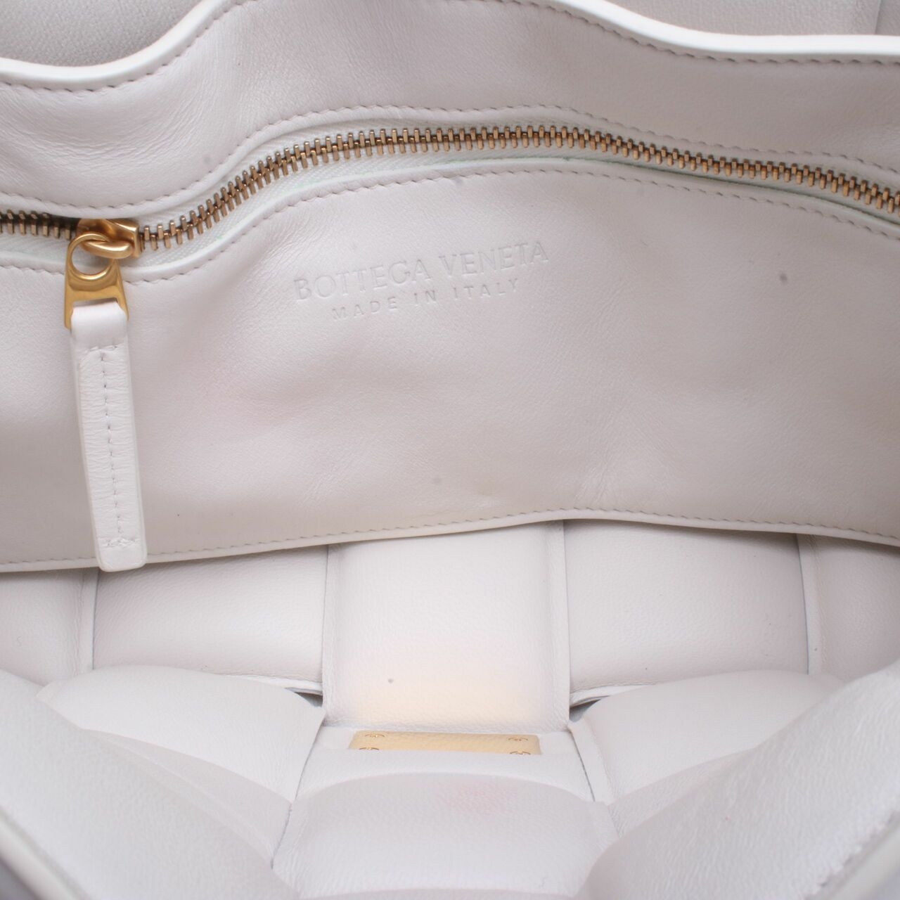 Bottega Veneta Paded Casette White Shoulder Bag