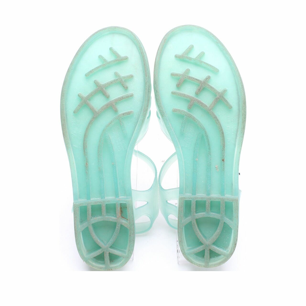 Melissa Aranha Clear Green Sandals