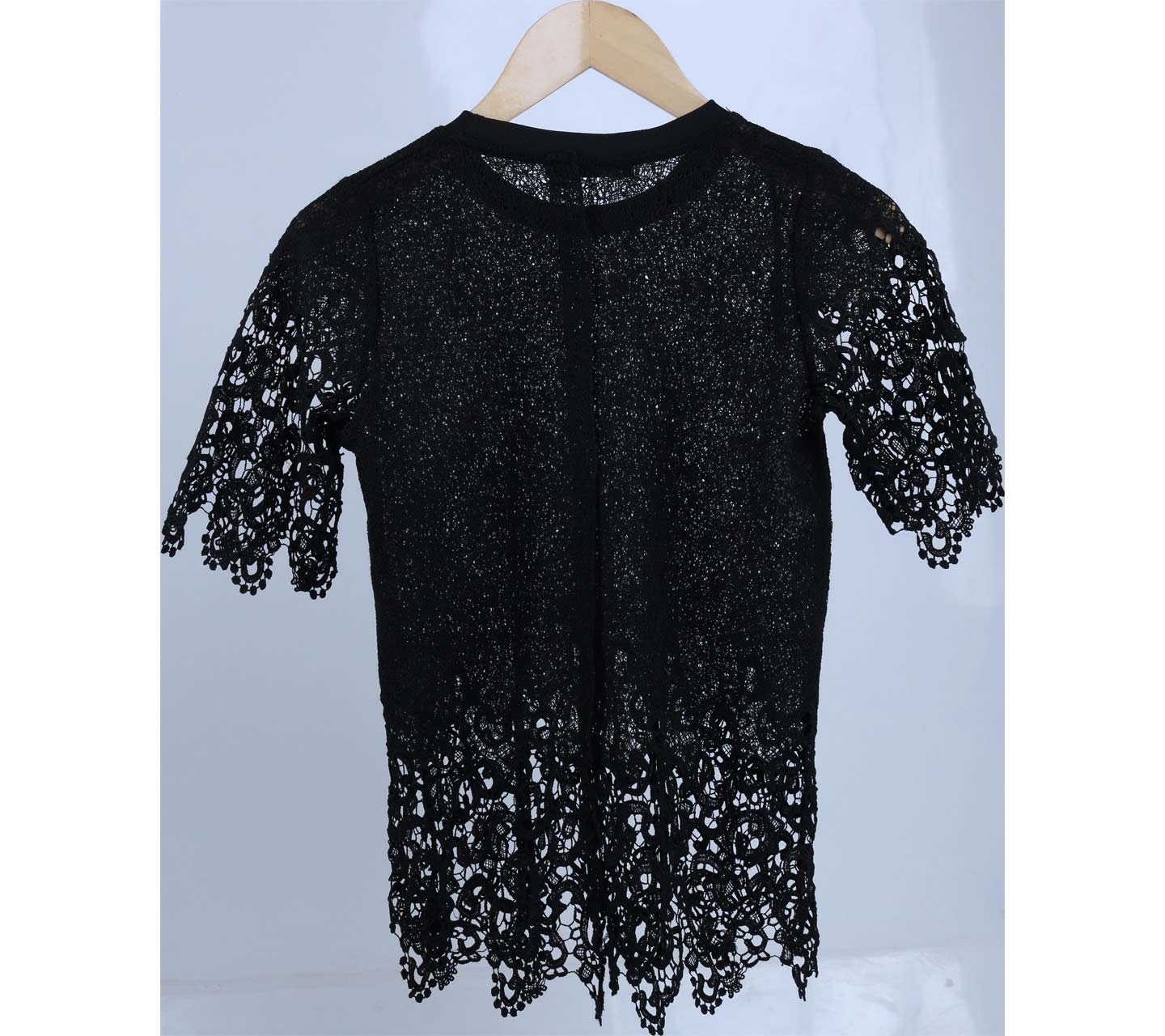 Zara Black See Through lace Blouse