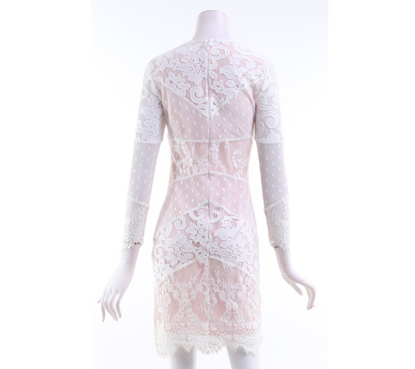 Alannah Hill White & Pink Lace Mini Dress