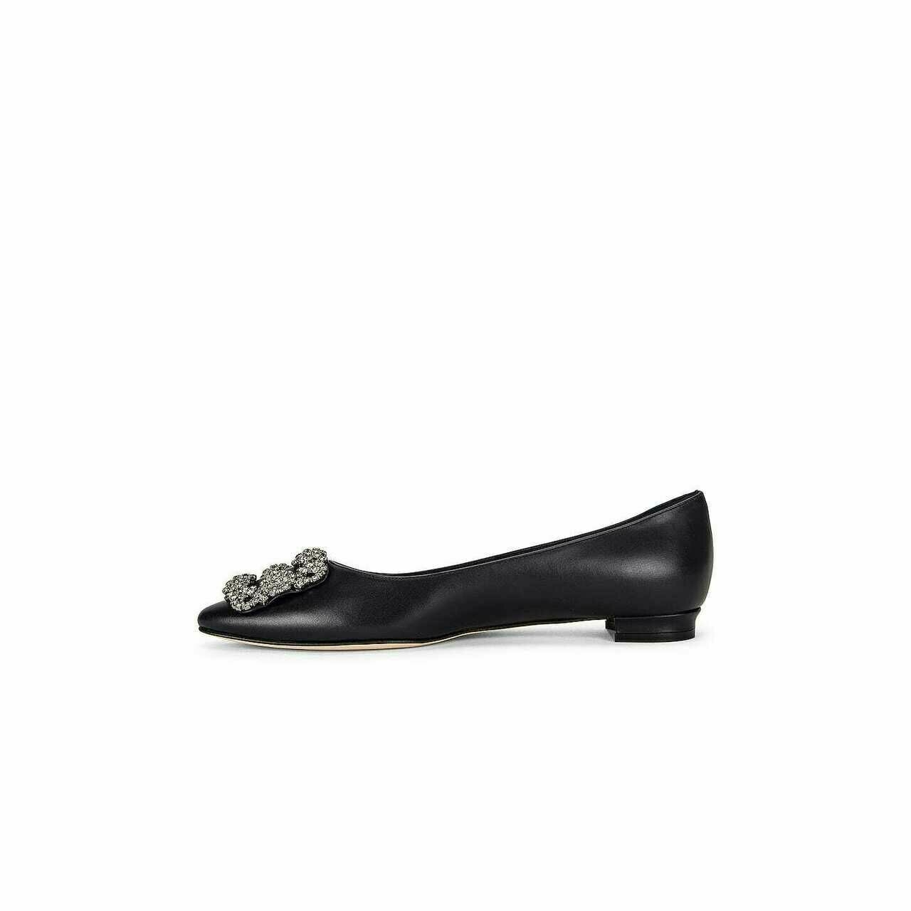 Manolo Blahnik Navy Flats