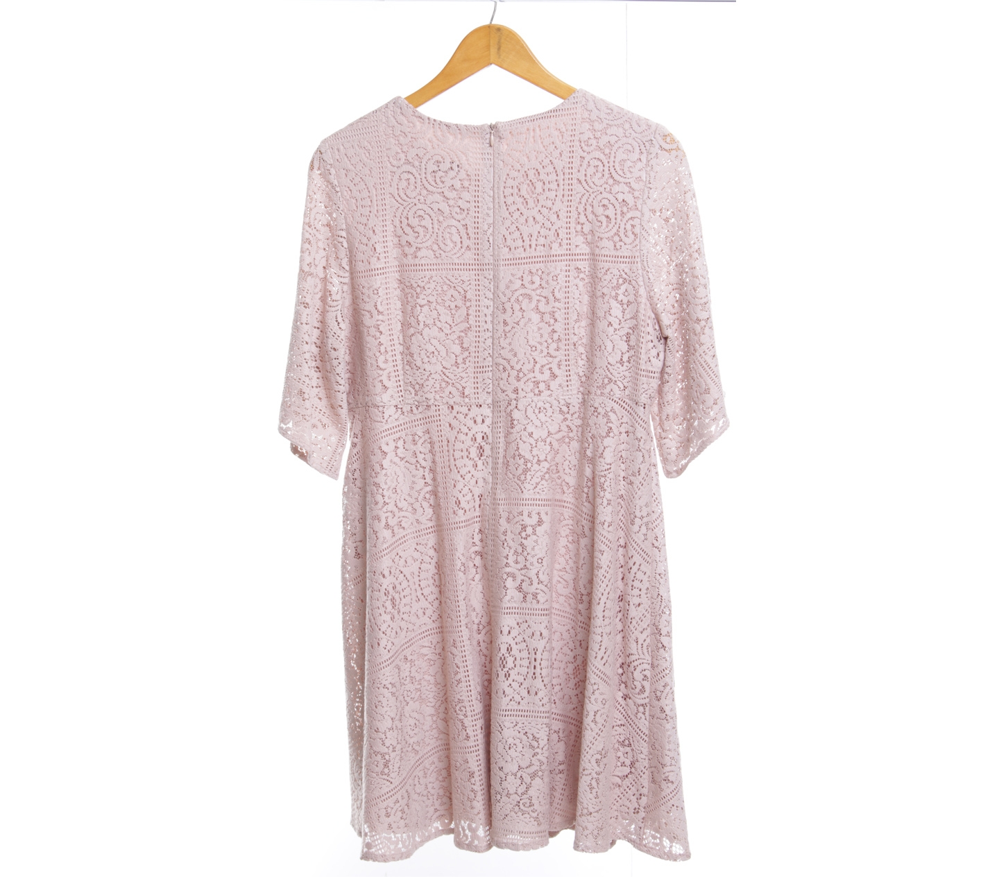 Zara Pink Lace Midi Dress