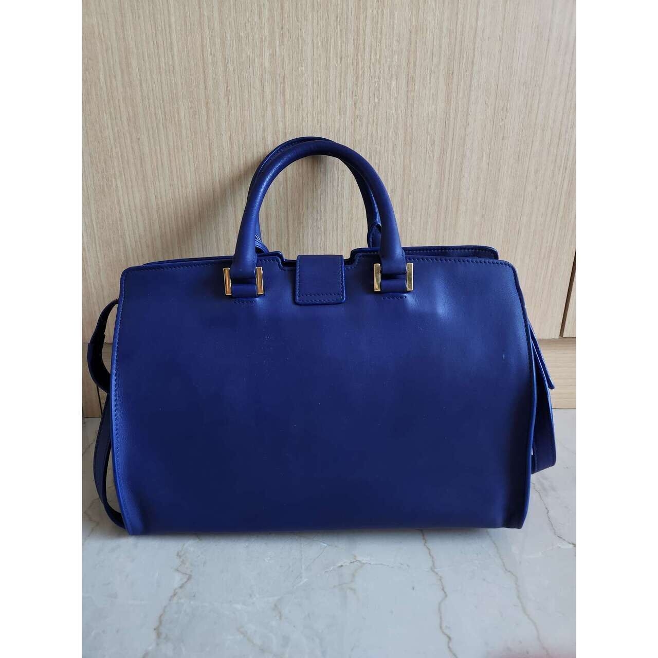 Yves Saint Laurent Cabas Y Blue Handbag