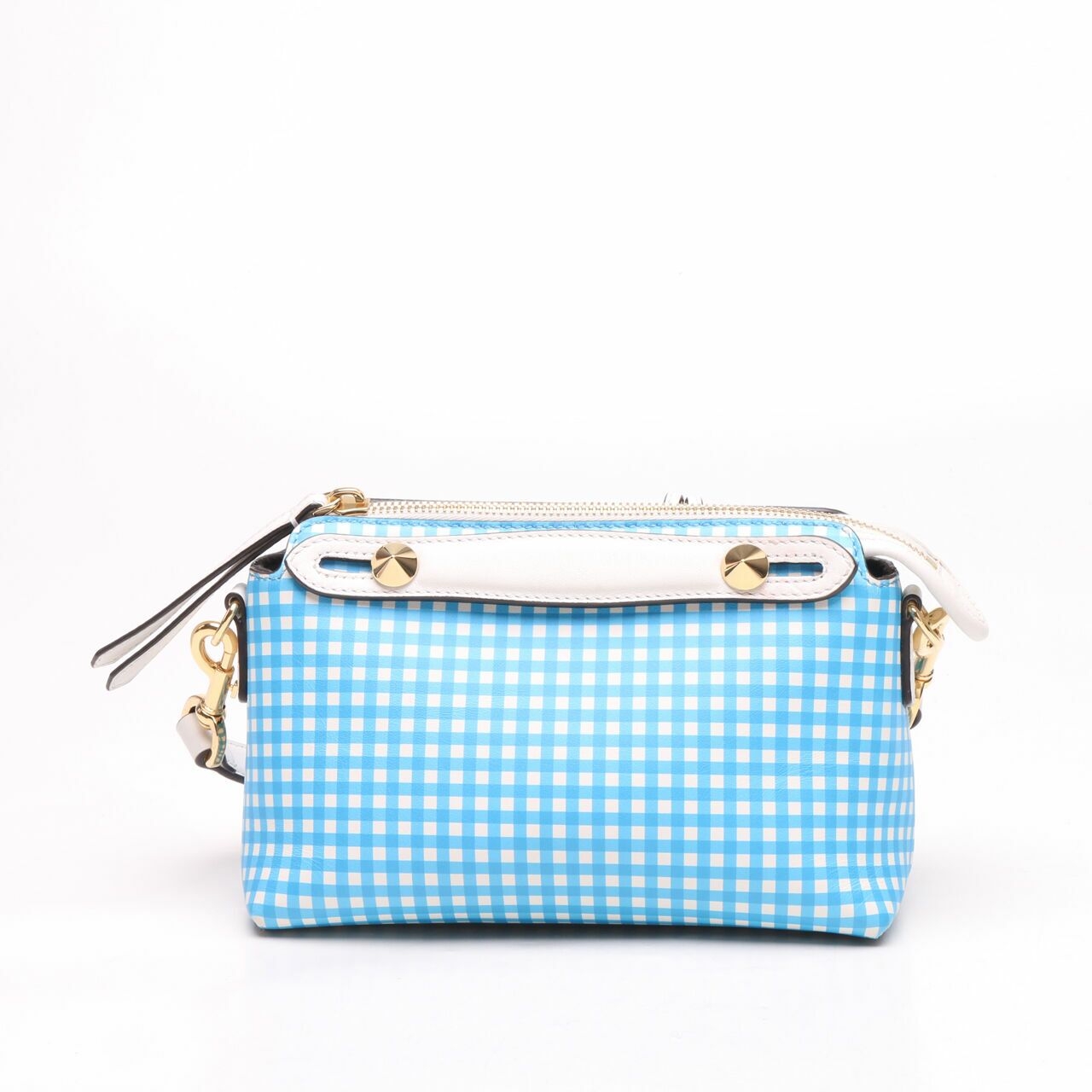 Fendi By the way Mini in Square Pattern Blue LGHW  Sling Bag