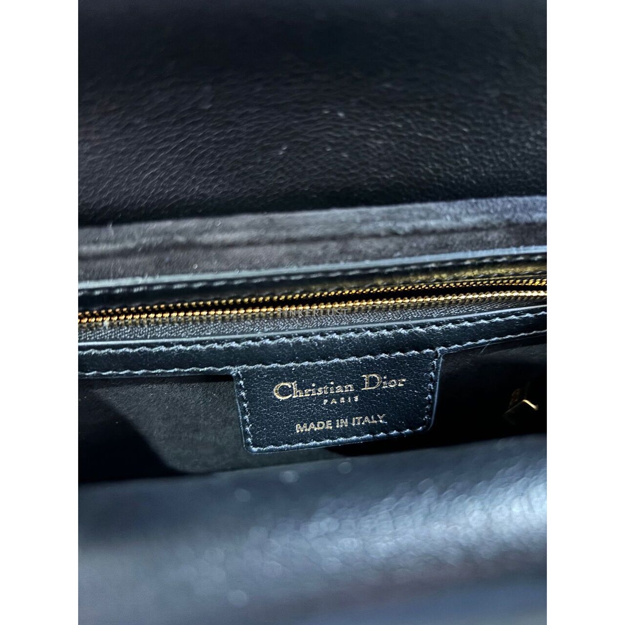 Christian Dior Small Jolie Top Handle Bag Cannage Black Satchel Bag