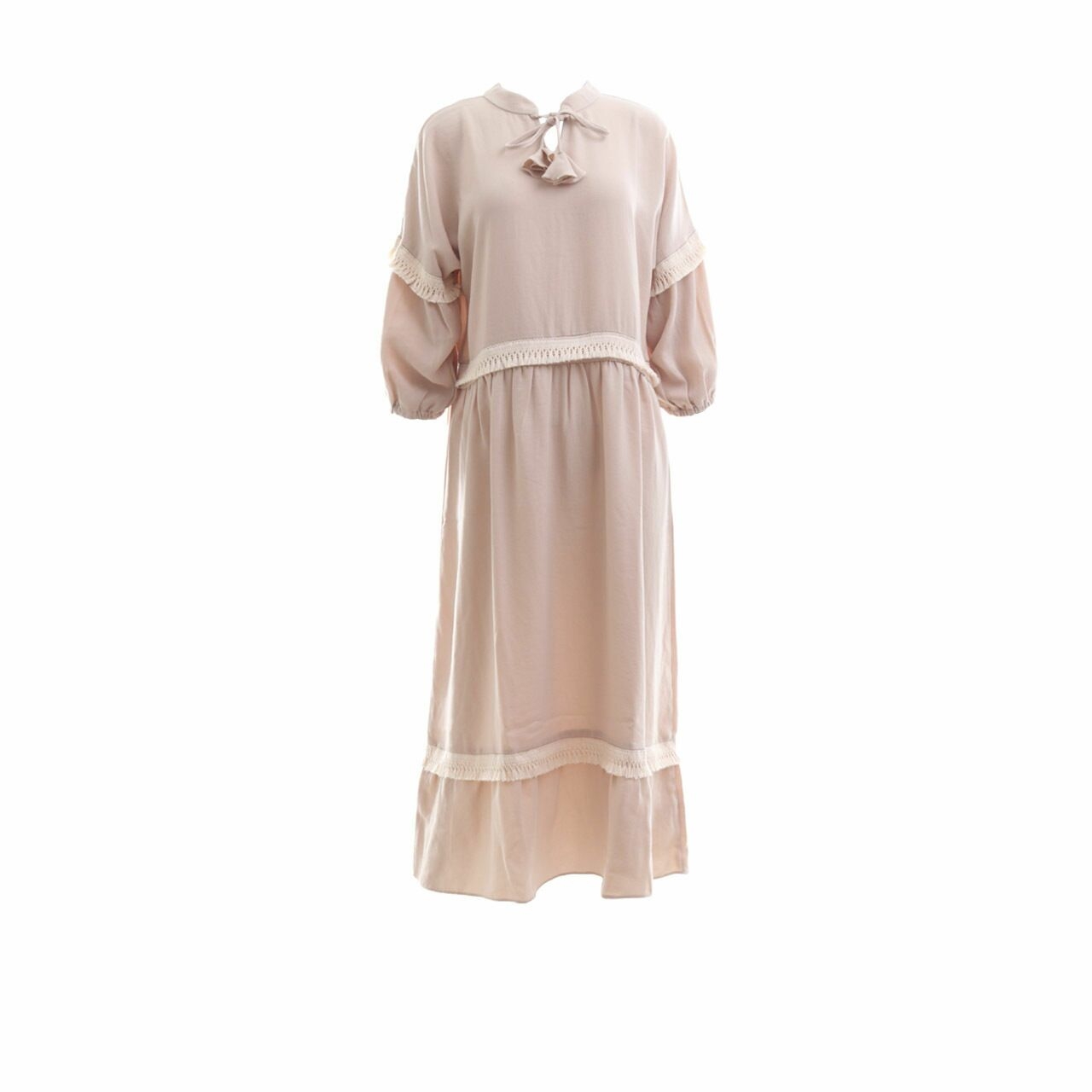 Cotton Ink Studio Beige Midi Dress