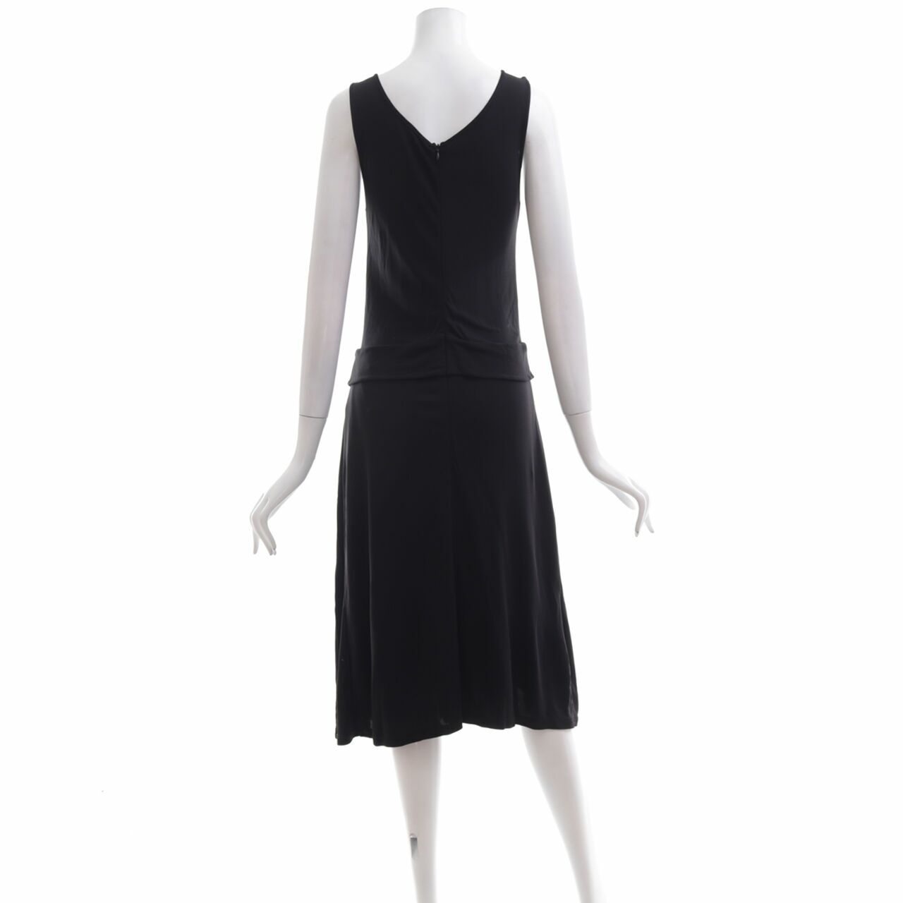 Emporio Armani Black Draped Mini Dress