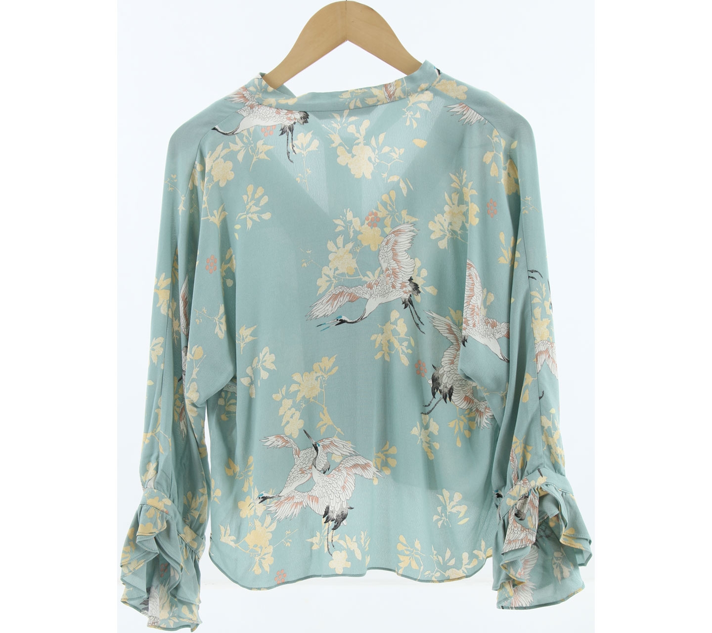 Zara Green Floral Blouse