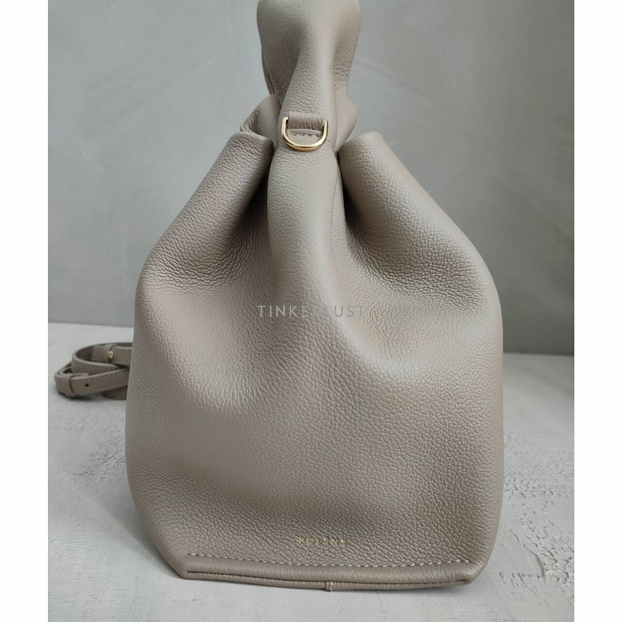 Polene Neuf Large Taupe/Grey Satchel