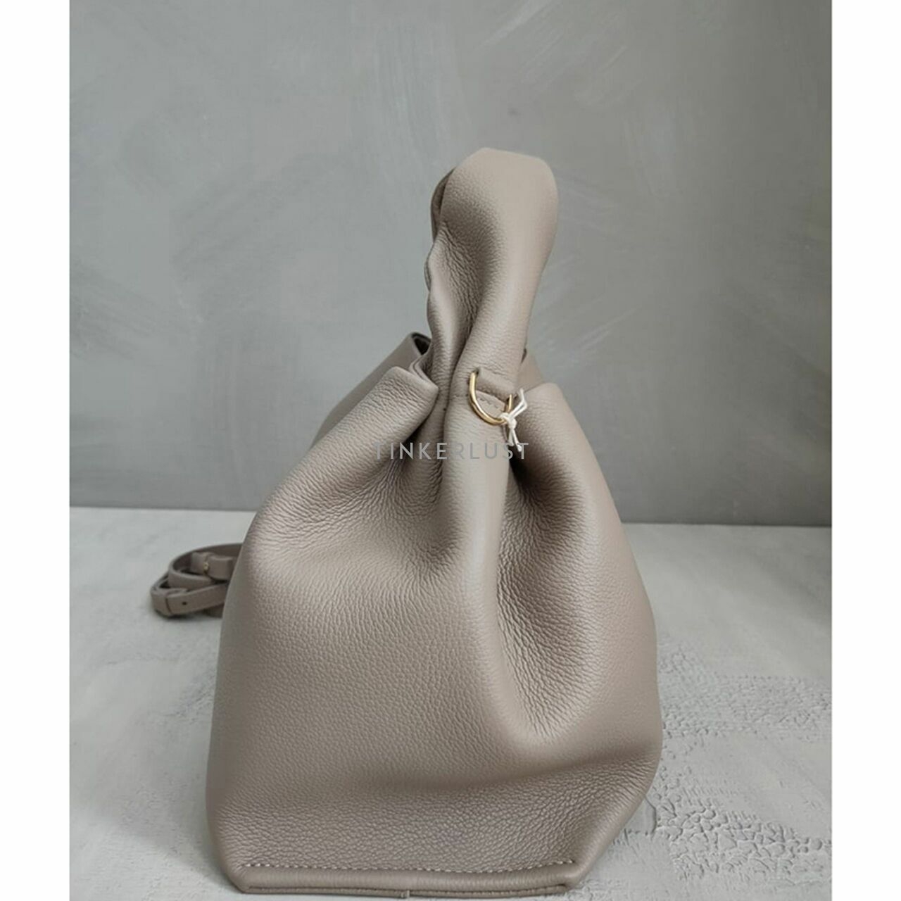 Polene Neuf Large Taupe/Grey Satchel