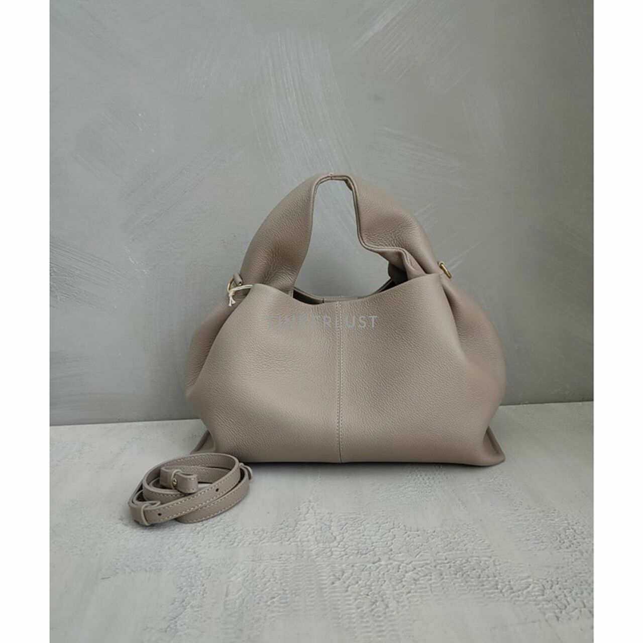 Polene Neuf Large Taupe/Grey Satchel