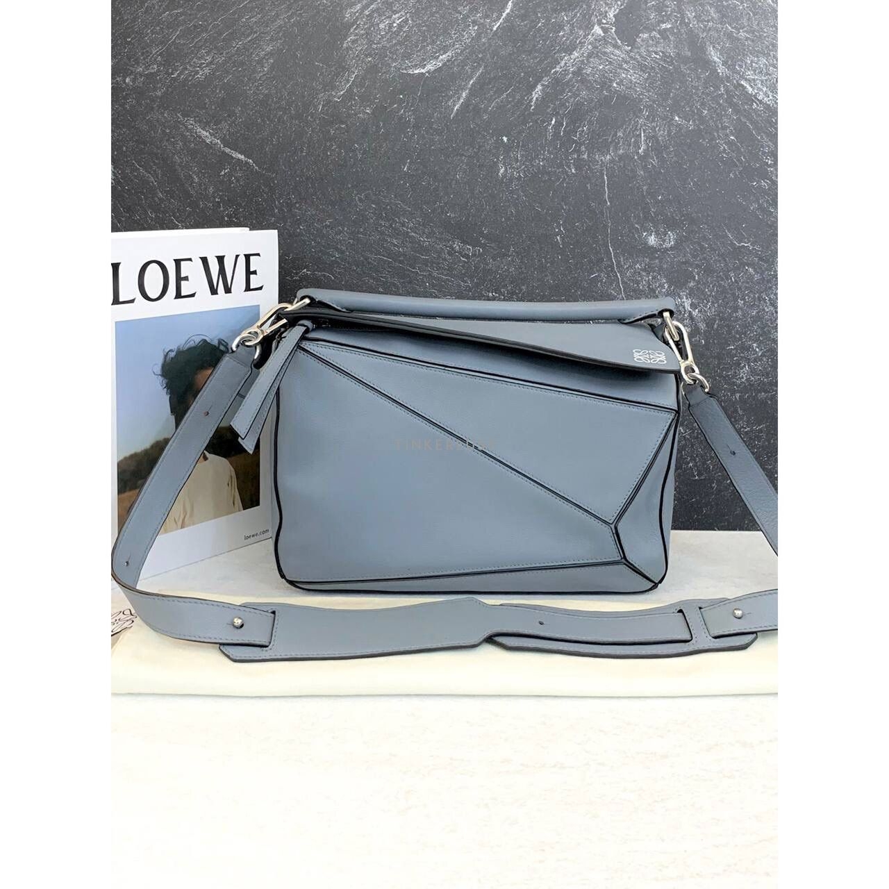 Loewe Puzzle Medium Blue SHW 2018 Satchel Bag