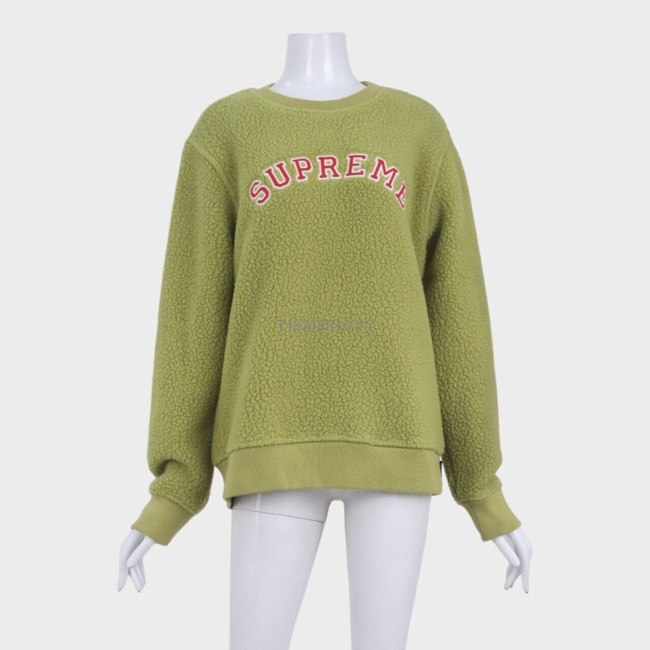 Supreme Logo Green Sweater