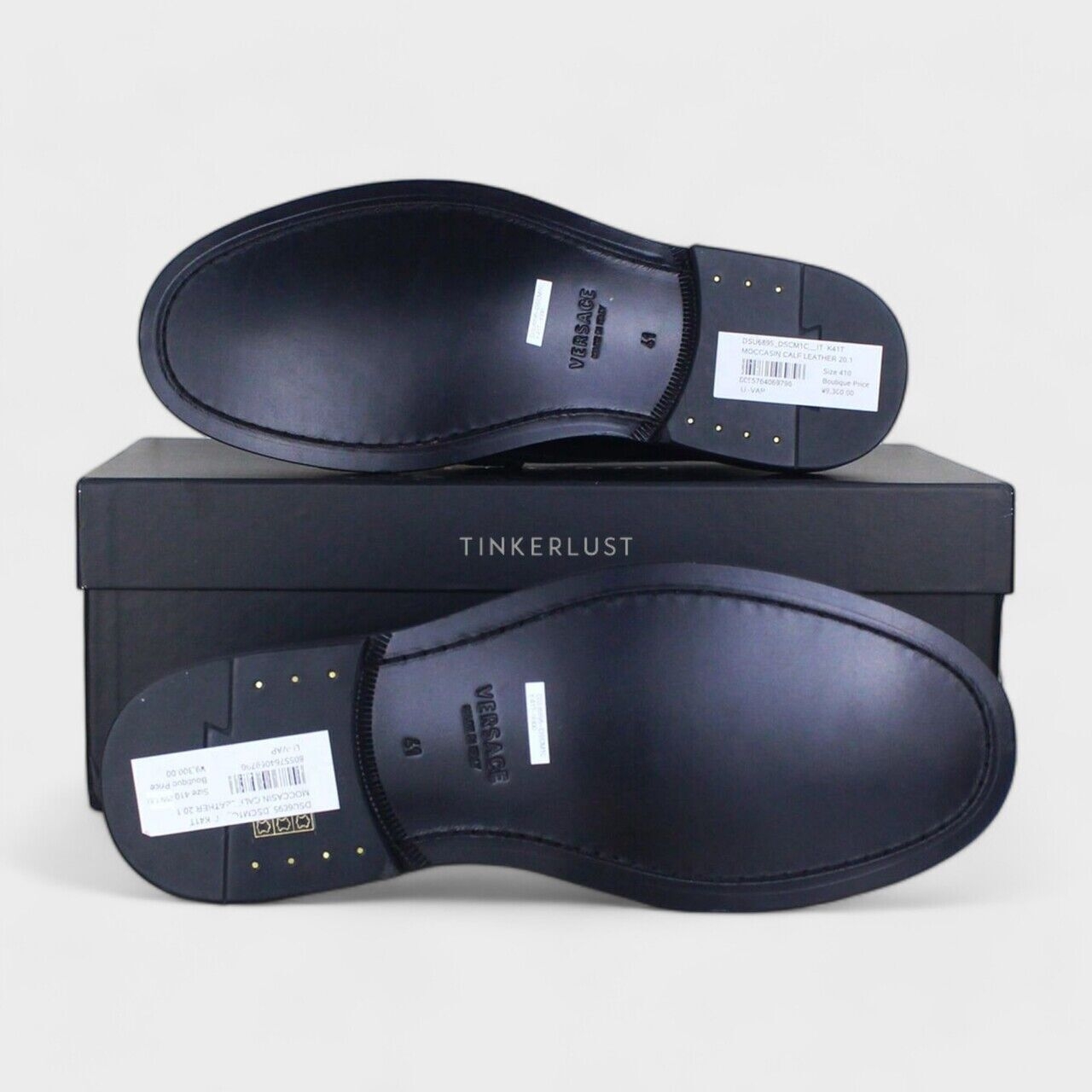 Versace Medusa Black Leather Loafers