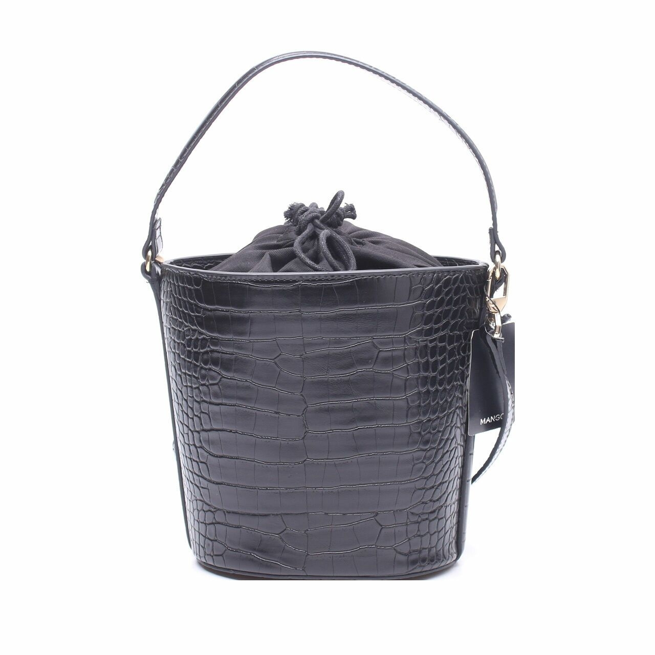 Mango Black Bucket Satchel