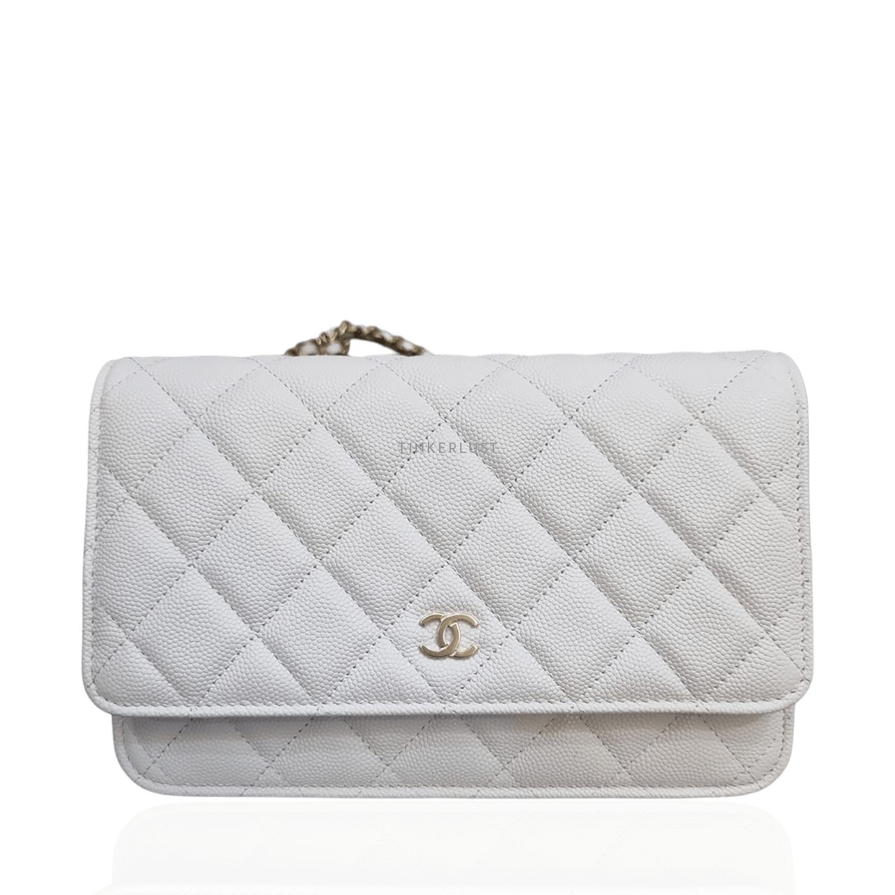 Chanel WOC White Caviar 2022 Chip LGHW Sling Bag