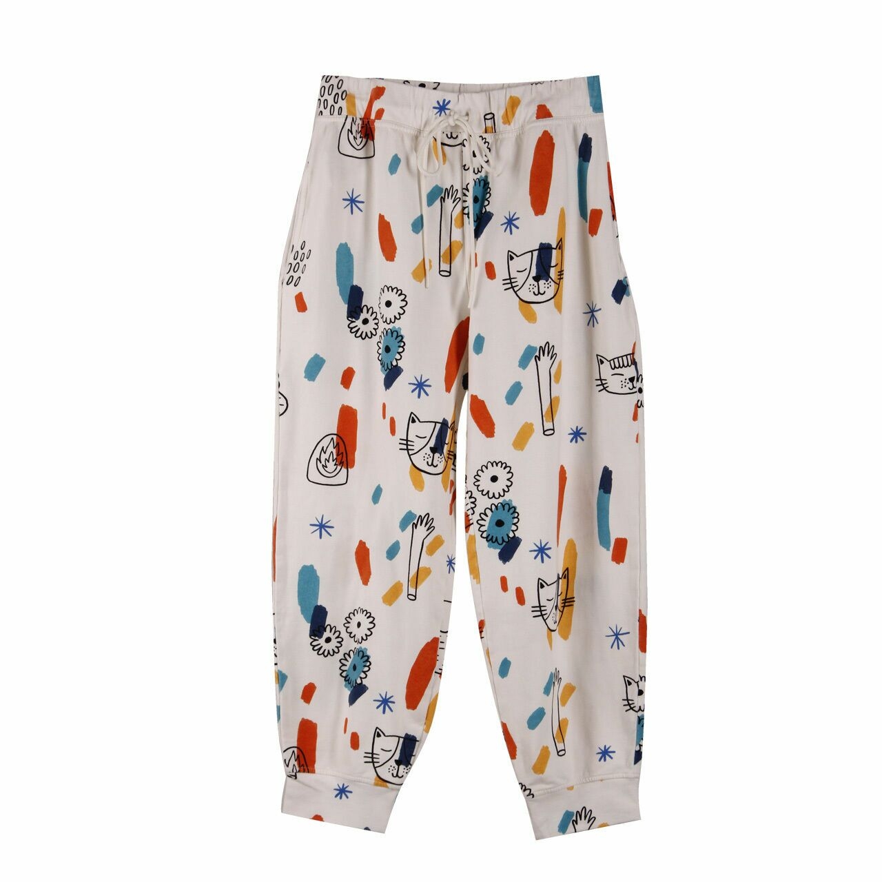 Calla The Label Off White Multi-Printed Long Pants