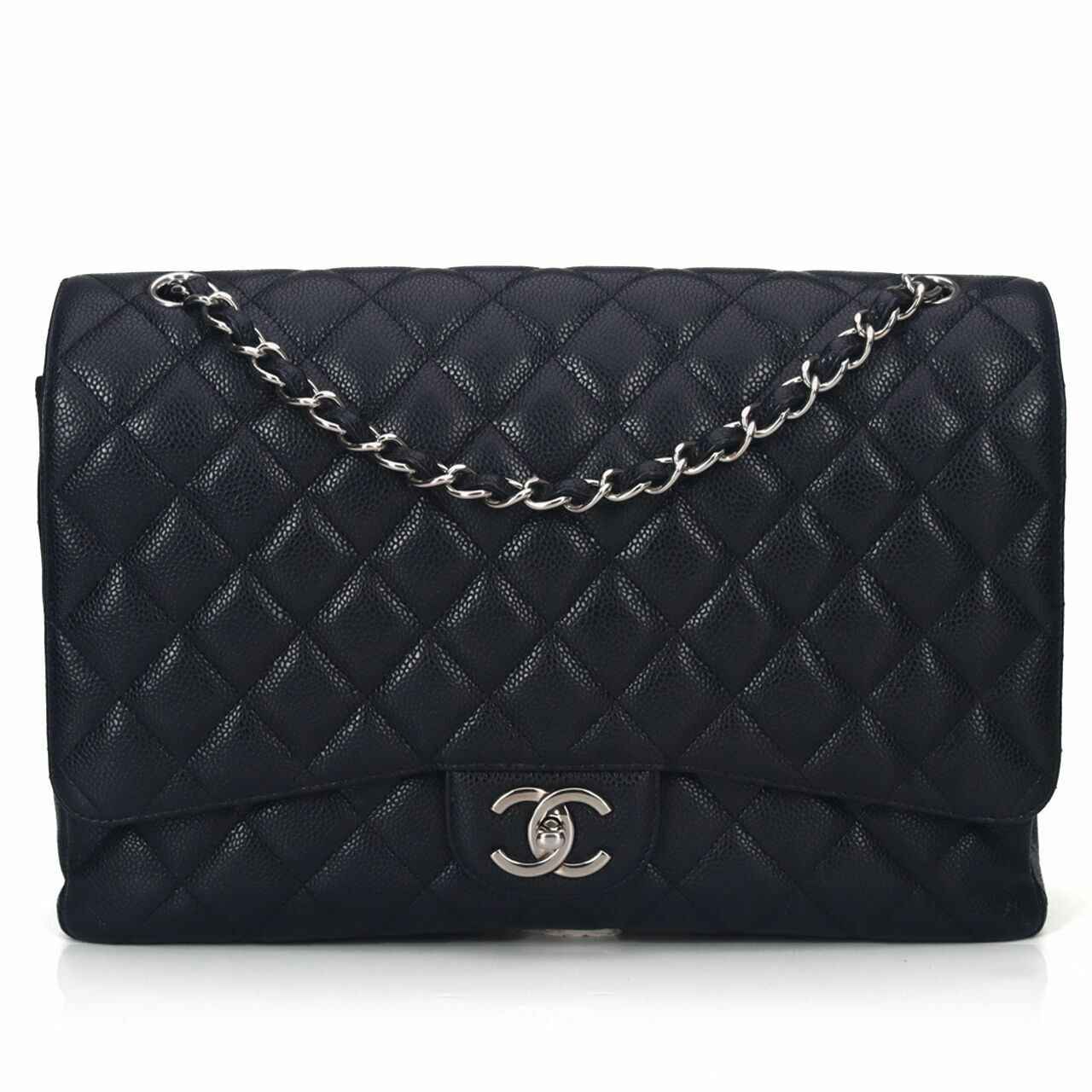 Chanel Double Flap Maxi Caviar Black SHW #14 Shoulder bag