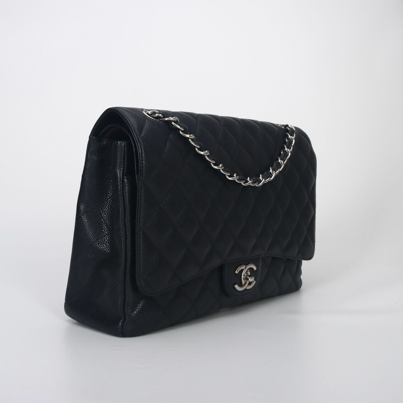 Chanel Double Flap Maxi Caviar Black SHW #14 Shoulder bag