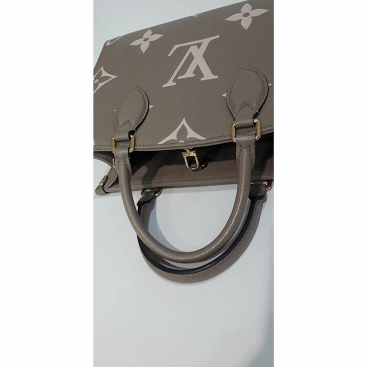 Louis Vuitton OnTheGo OTG PM Empreinte Tourterelle Creme Satchel