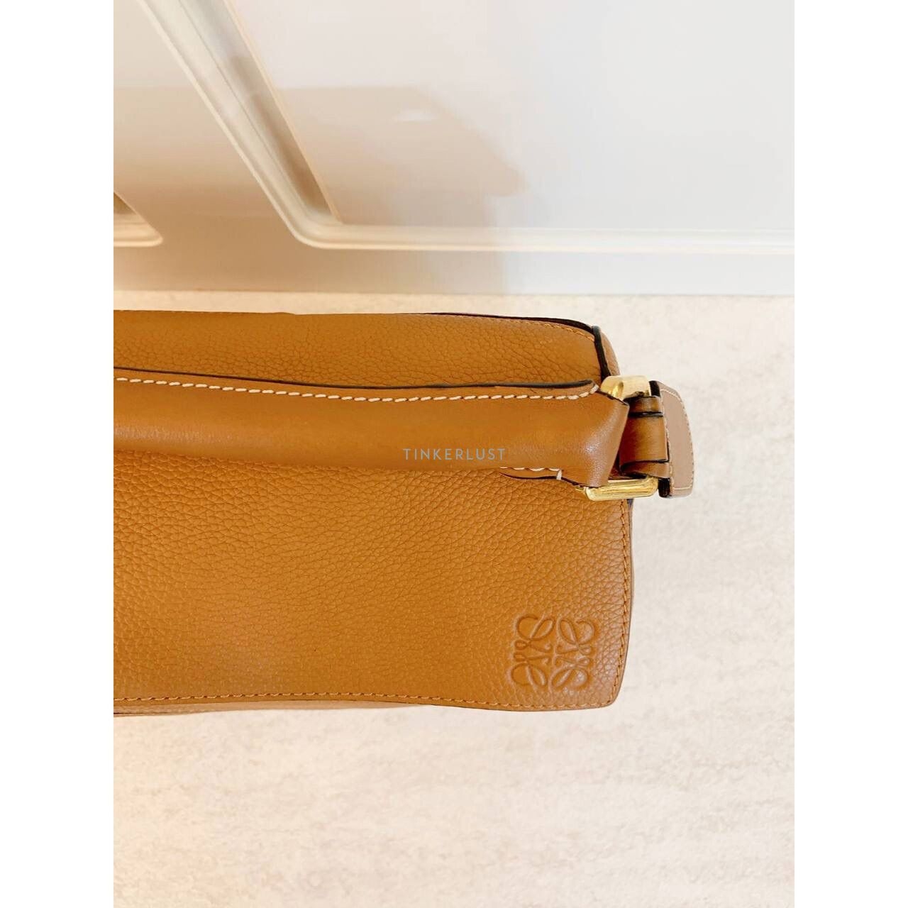 Loewe Puzzle Medium Caramel GHW 2018 Satchel Bag